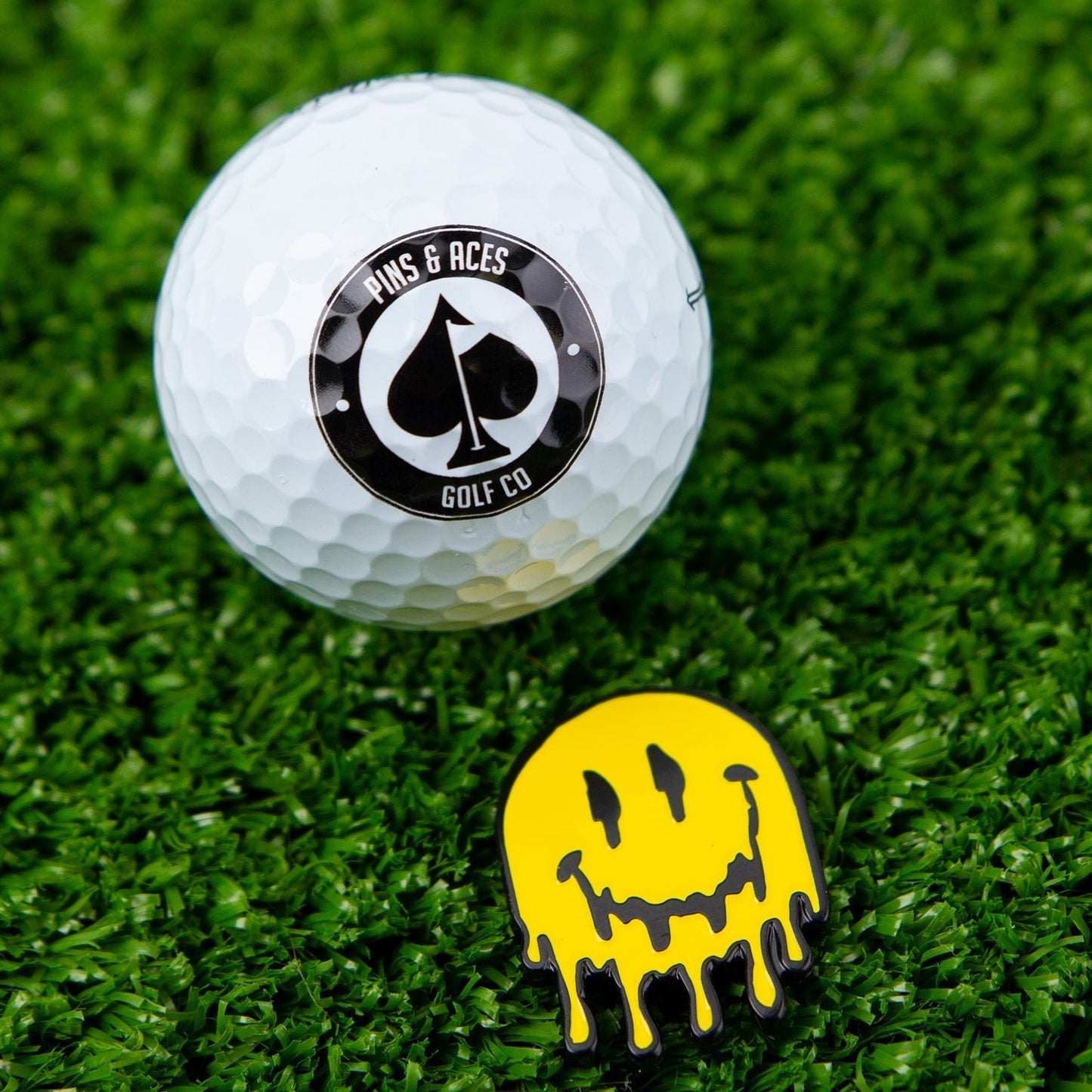 Melting Face Ball Marker - Pins and Aces