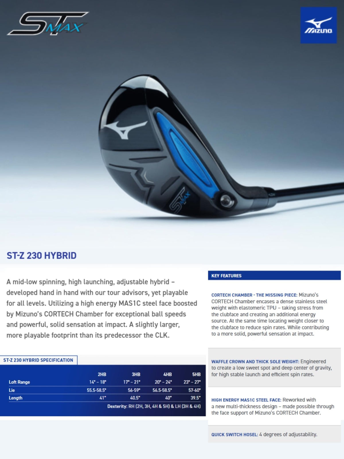Mizuno ST - MAX 230 Hybrid - Right - Stiff