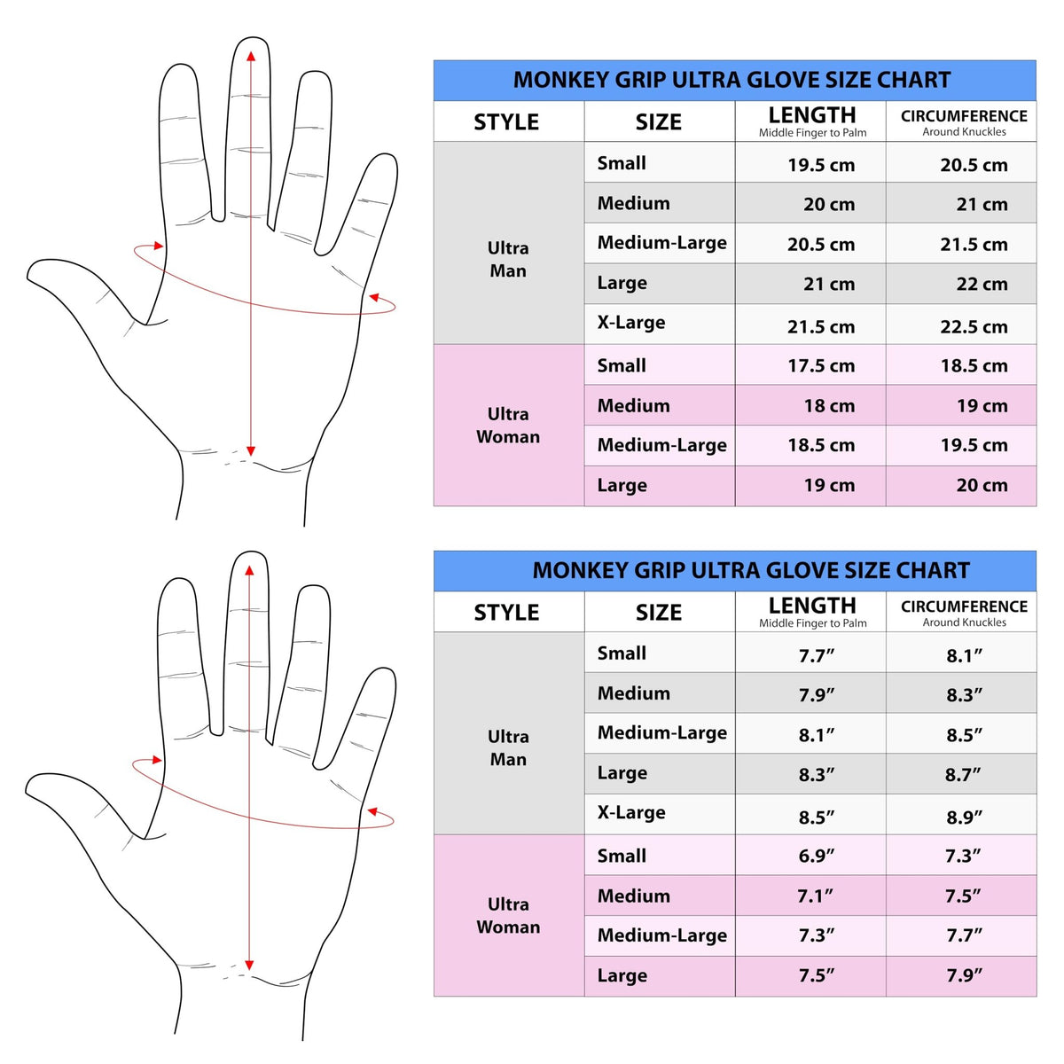 MONKEY GRIP Golf Glove Premium Synthetic Nonslip Spider Grip - MAN - Large -
