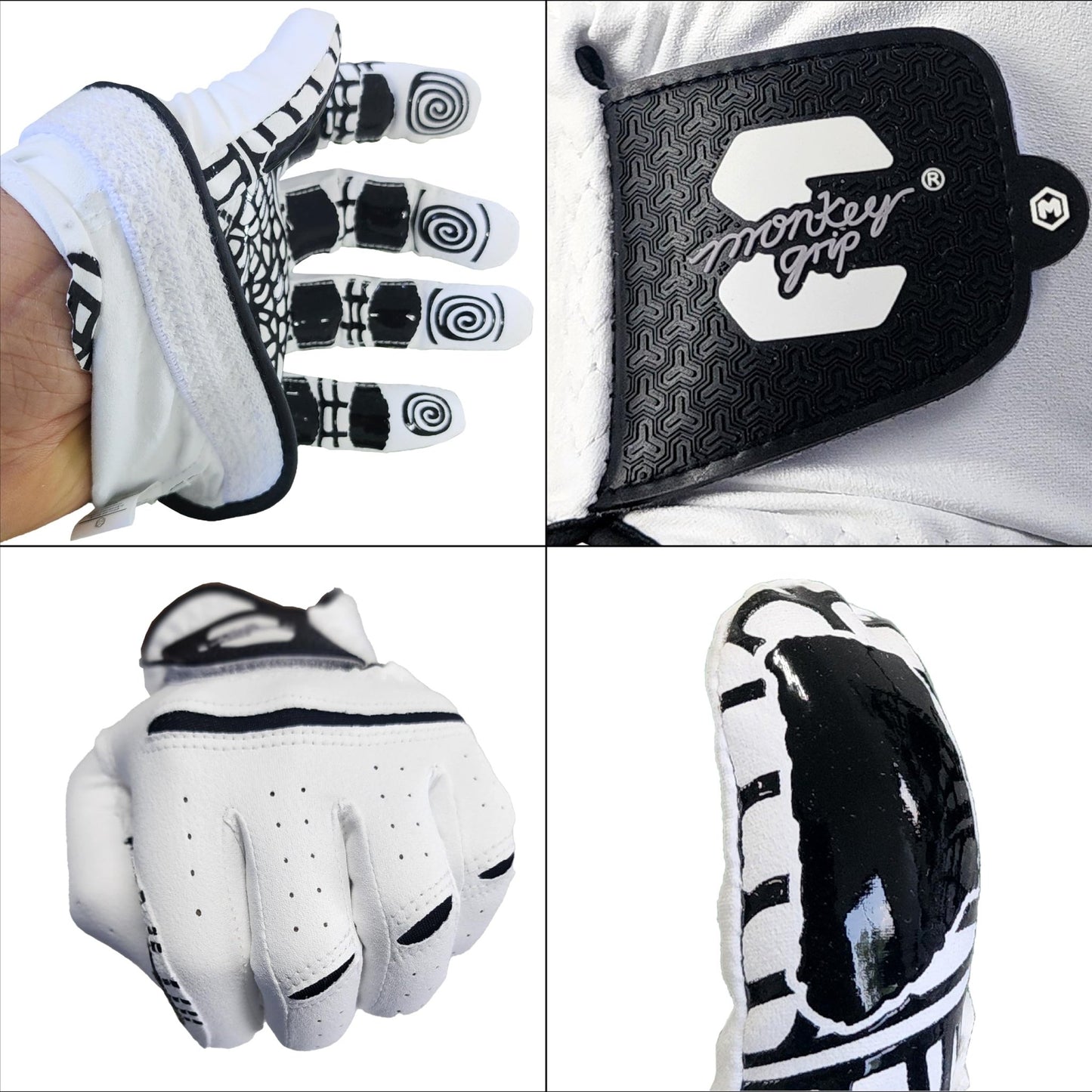 MONKEY GRIP Golf Glove Premium Synthetic Nonslip Spider Grip - MAN - Large -