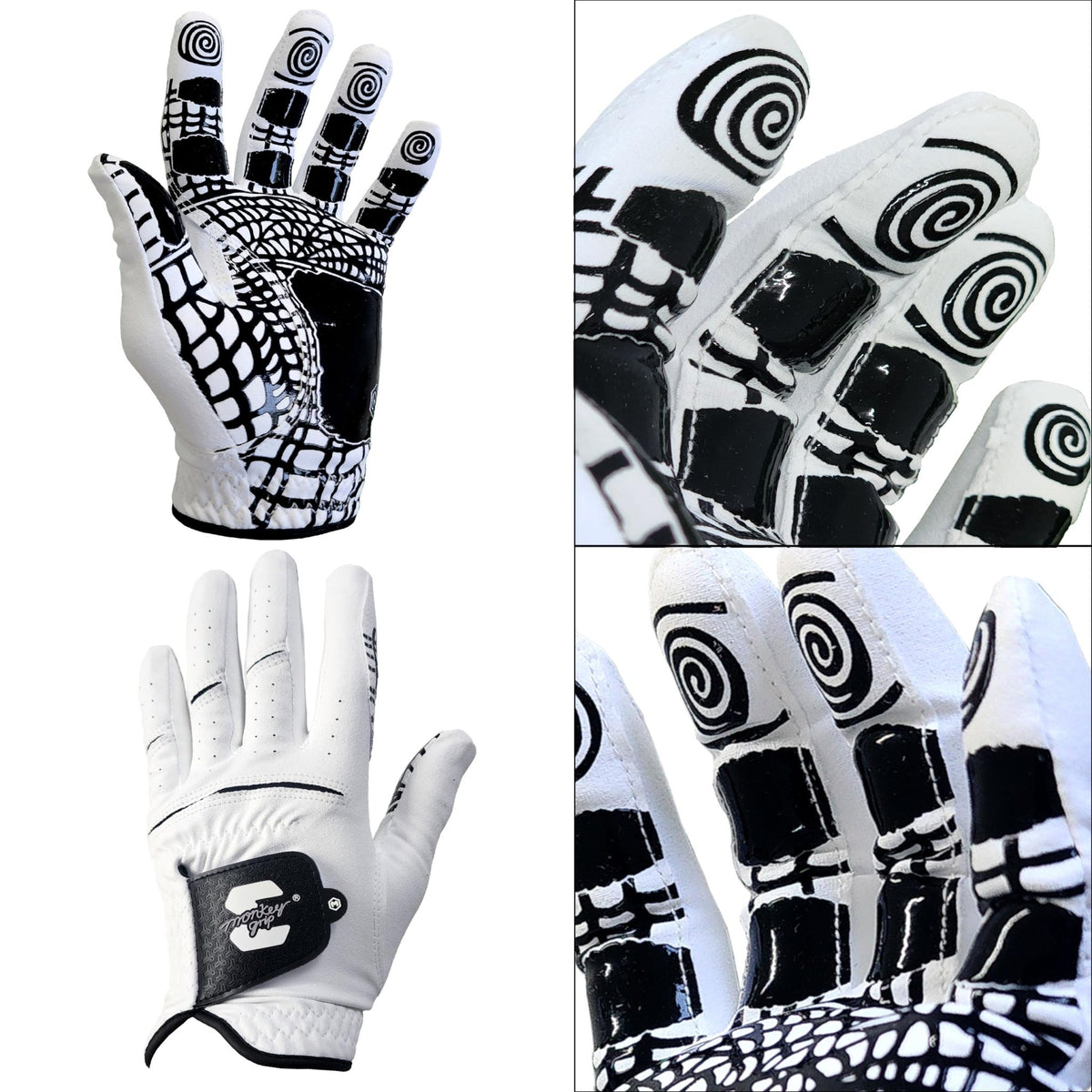MONKEY GRIP Golf Glove Premium Synthetic Nonslip Spider Grip - MAN - Large -