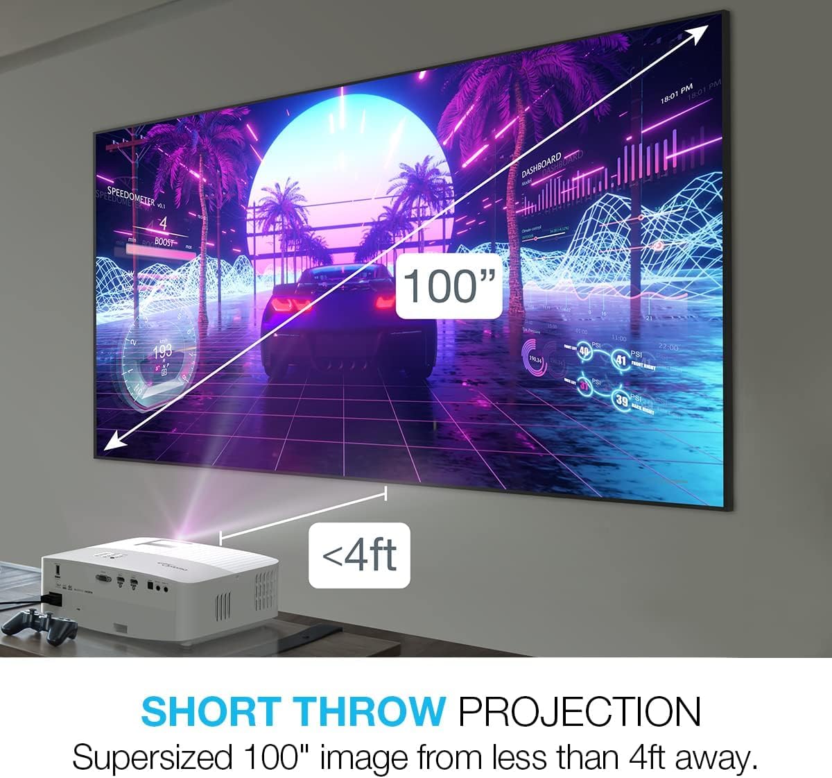 Optoma UHZ35 Projector - 4K UHD Laser Projector for Home Theater and Gaming - UHD38x (Latest, Lamp, Standard Throw) -