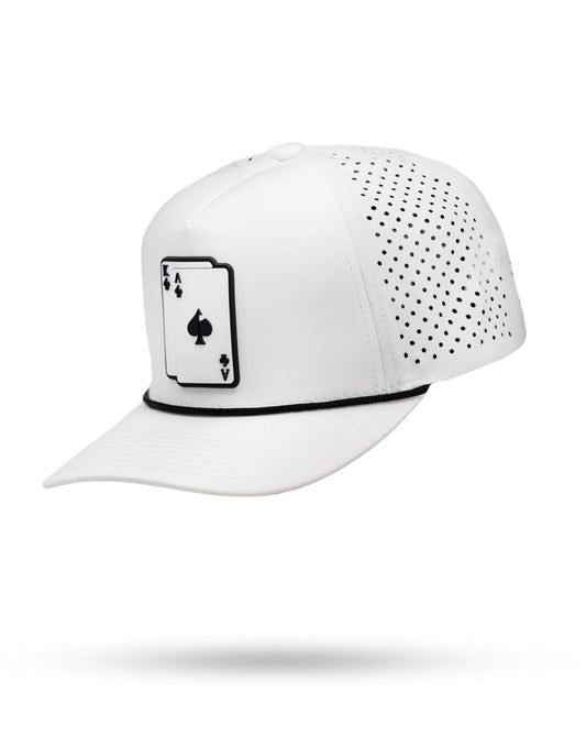 Perforated Rope Hat - AK - White - Pins and Aces