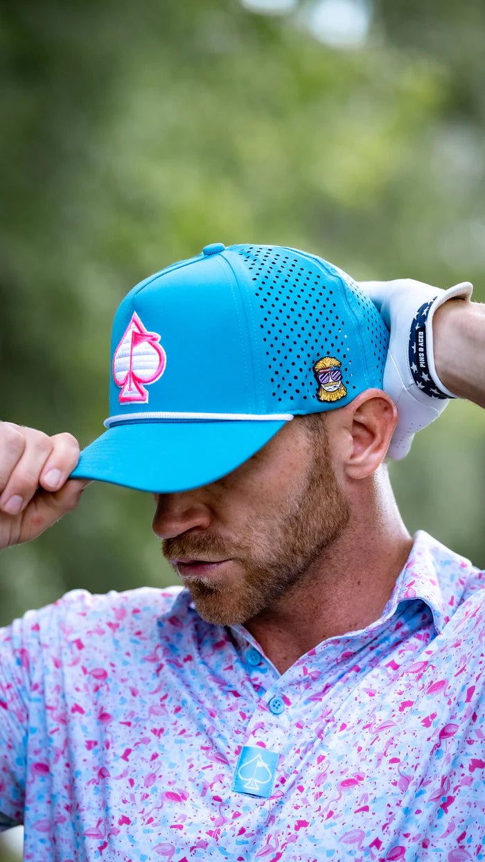 Perforated Rope Hat - Baby Blue - Pins and Aces