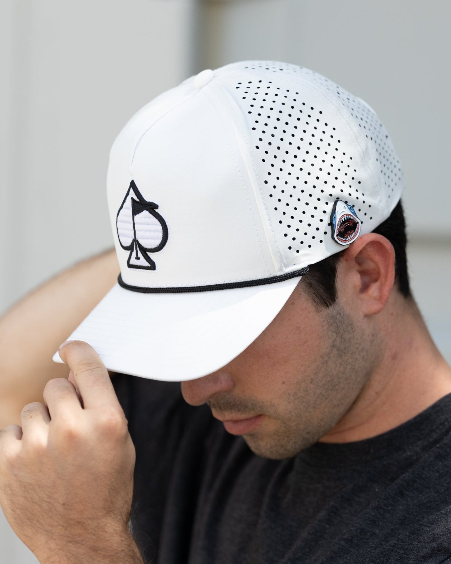 Perforated Rope Hat - White - Pins and Aces