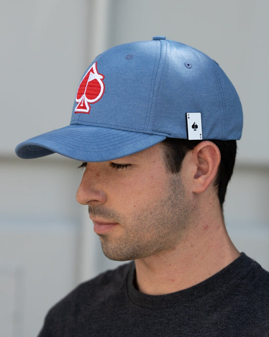 Performance Spade Hat - Blue - Pins and Aces