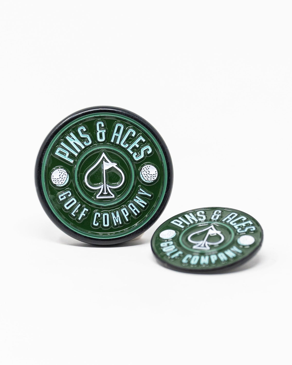 Pop Out Medallion Ball Marker - Green - Pins and Aces