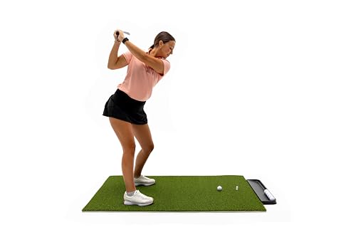 Premium Turf Indoor/Outdoor Golf Mat. Bonus Tray + 3 Tees - Advantage 4'x4 -