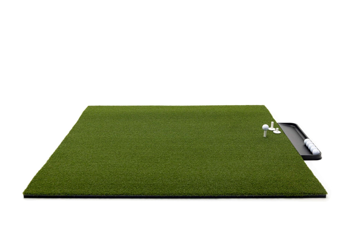 Premium Turf Indoor/Outdoor Golf Mat. Bonus Tray + 3 Tees - Advantage 4'x4 -