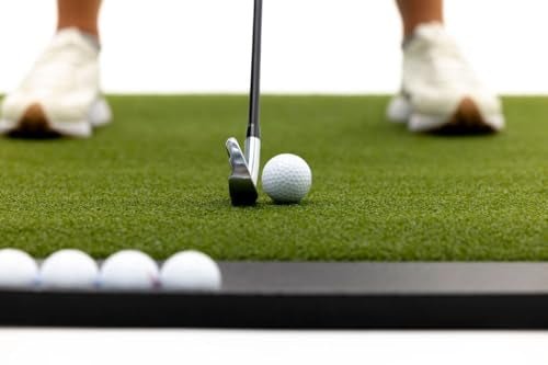 Premium Turf Indoor/Outdoor Golf Mat. Bonus Tray + 3 Tees - Advantage 4'x4 -