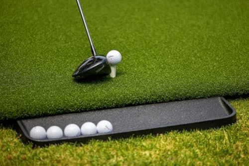 Premium Turf Indoor/Outdoor Golf Mat. Bonus Tray + 3 Tees - Advantage 4'x4 -