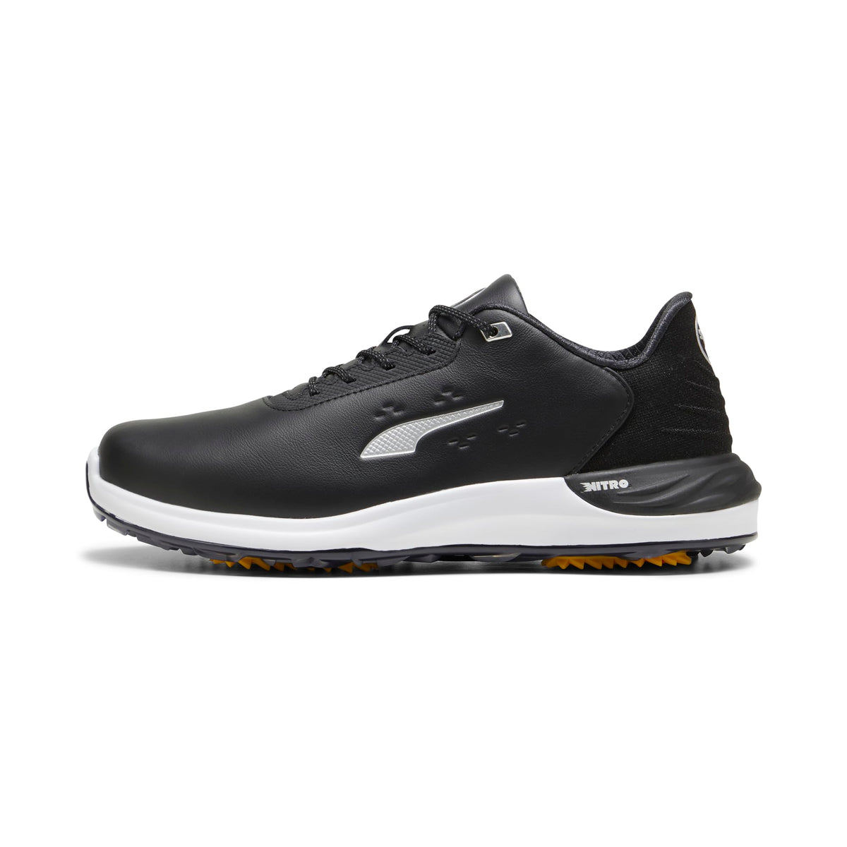 PUMA GOLF Men's Phantomcat Nitro Golf Shoes - 12.5 - Puma White/Puma Silver/Feather Gray