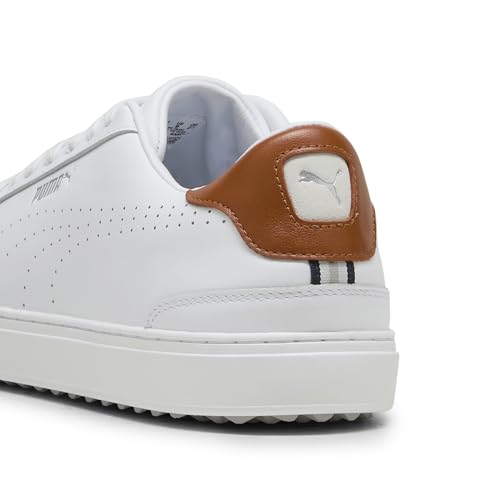 PUMA Men's Classic G Golf Shoes - 8.5 - Warm White - deep Navy