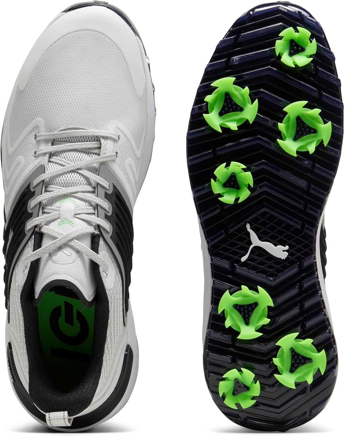 PUMA Men's Ignite Innovate Golf Shoes - 7.5 - White/Black