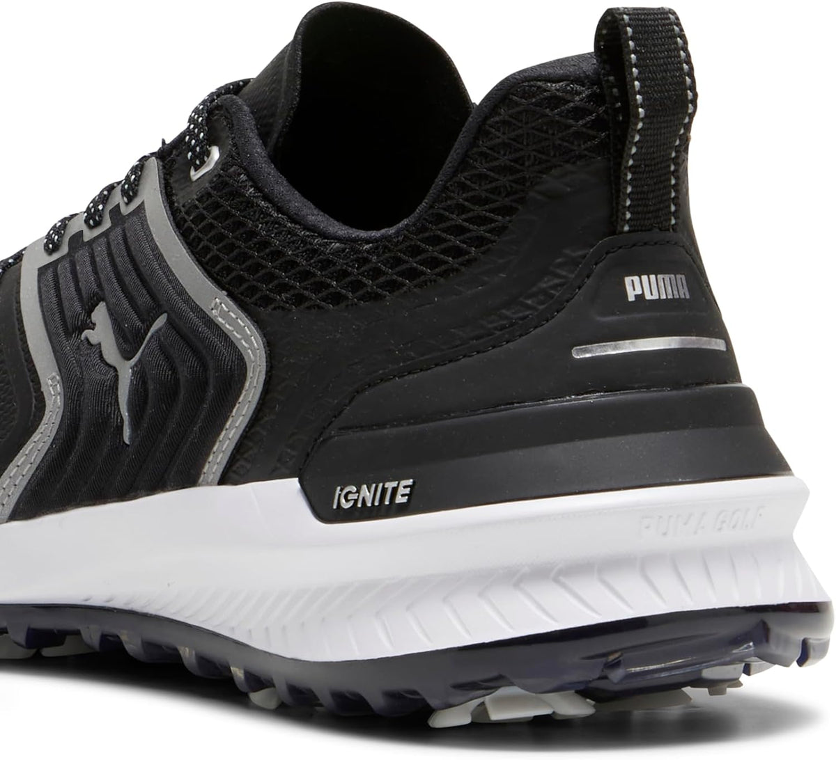 PUMA Men's Ignite Innovate Golf Shoes - 7.5 - White/Black