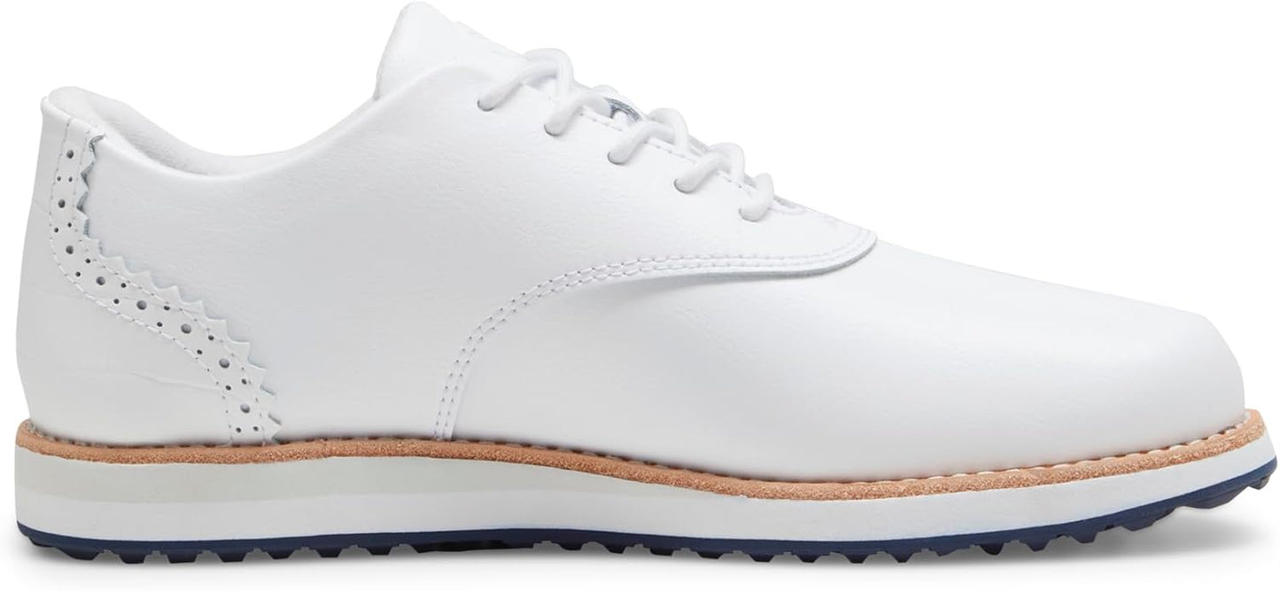 PUMA Women's Avant Golf Shoes - 7 - Puma White - deep Navy - sand Dune