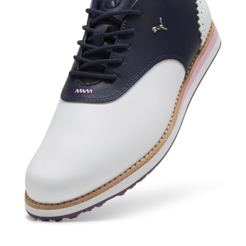 PUMA Women's Avant Golf Shoes - 7 - Puma White - deep Navy - sand Dune