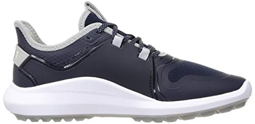 PUMA Women's Ignite Fasten8 Golf Shoe - High Rise Puma Silver Scuba Blue - 6