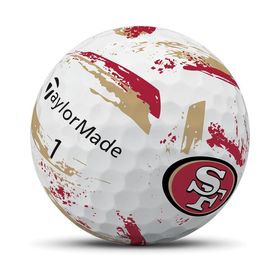 San Francisco 49ers SpeedSoft Ink Golf Balls - TaylorMade Team