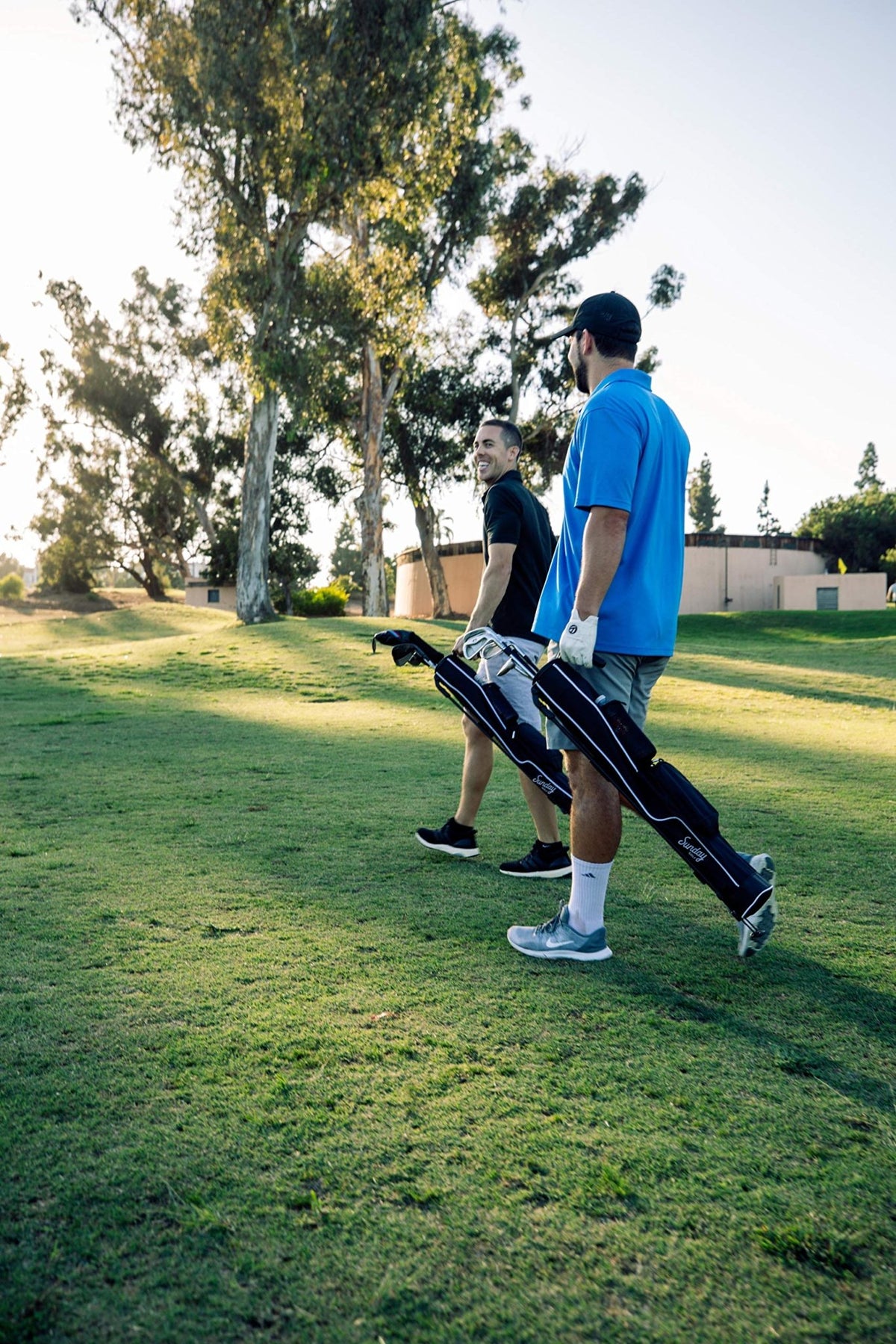 Sunday Golf - Lightweight Sunday Golf Bag with Strap and Stand - Blue -