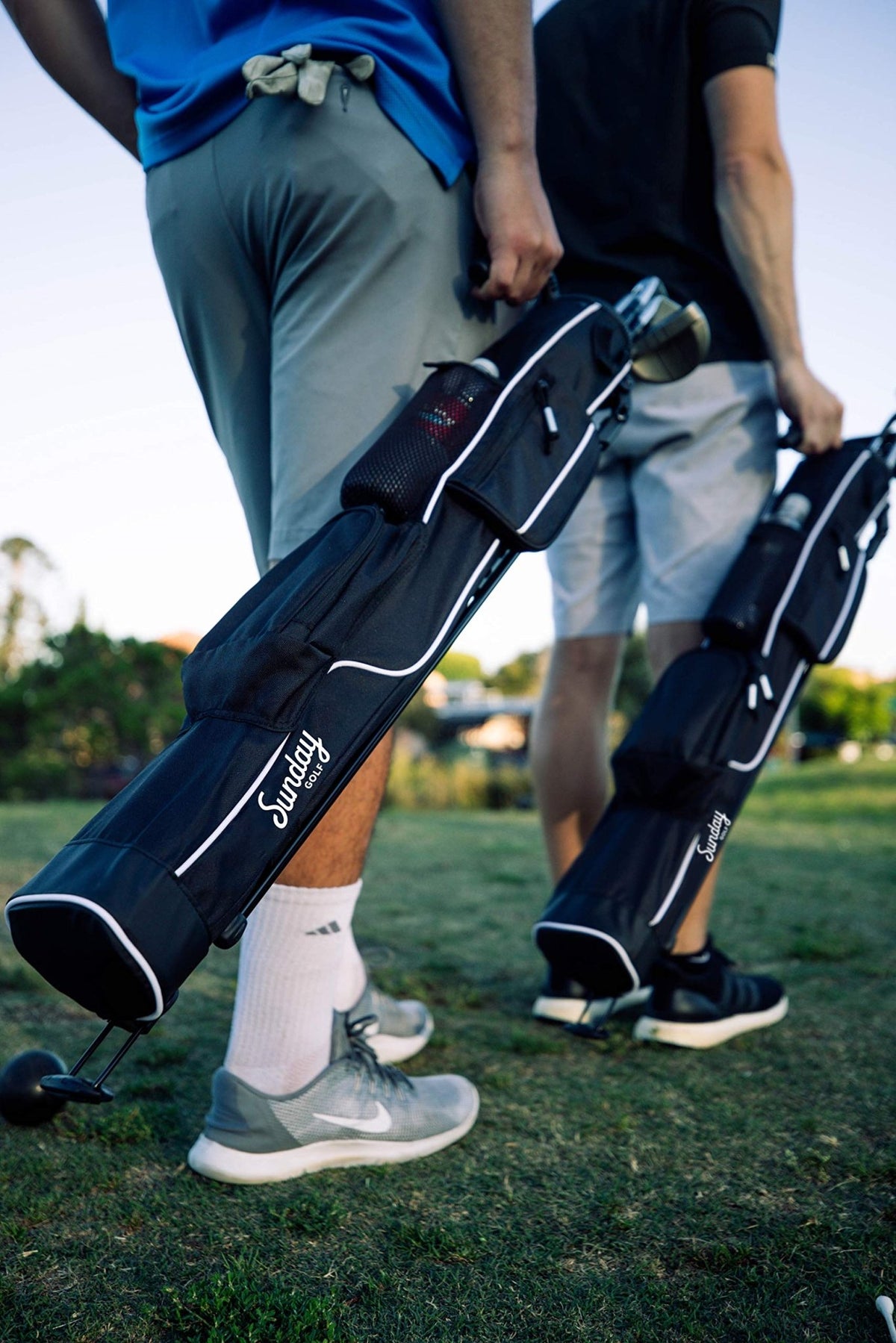 Sunday Golf - Lightweight Sunday Golf Bag with Strap and Stand - Blue -