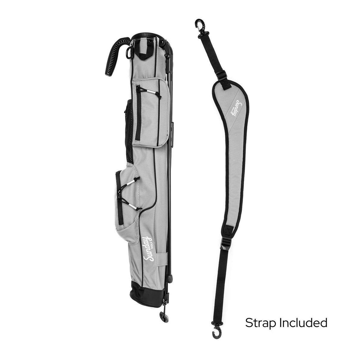 Sunday Golf - Lightweight Sunday Golf Bag with Strap and Stand - Blue -