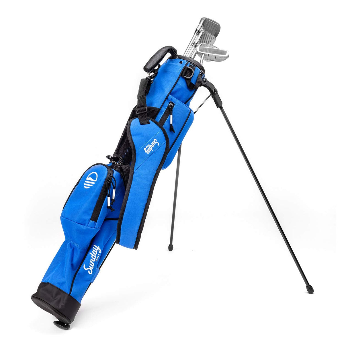 Sunday Golf - Lightweight Sunday Golf Bag with Strap and Stand - Blue -