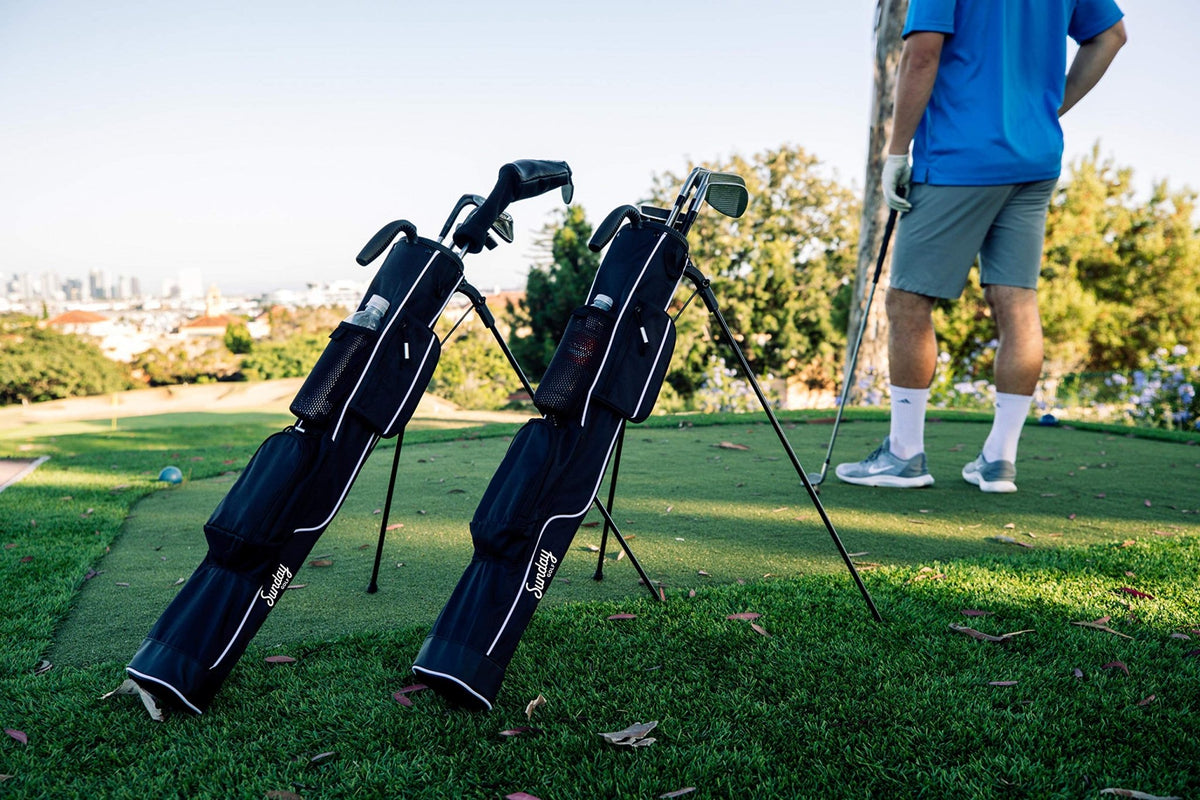 Sunday Golf - Lightweight Sunday Golf Bag with Strap and Stand - Blue -