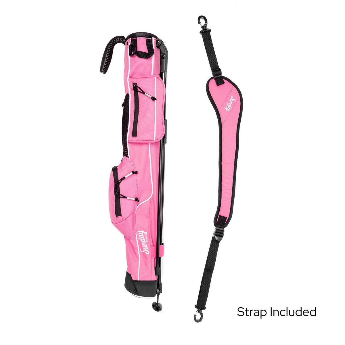 Sunday Golf - Lightweight Sunday Golf Bag with Strap and Stand - Blue -