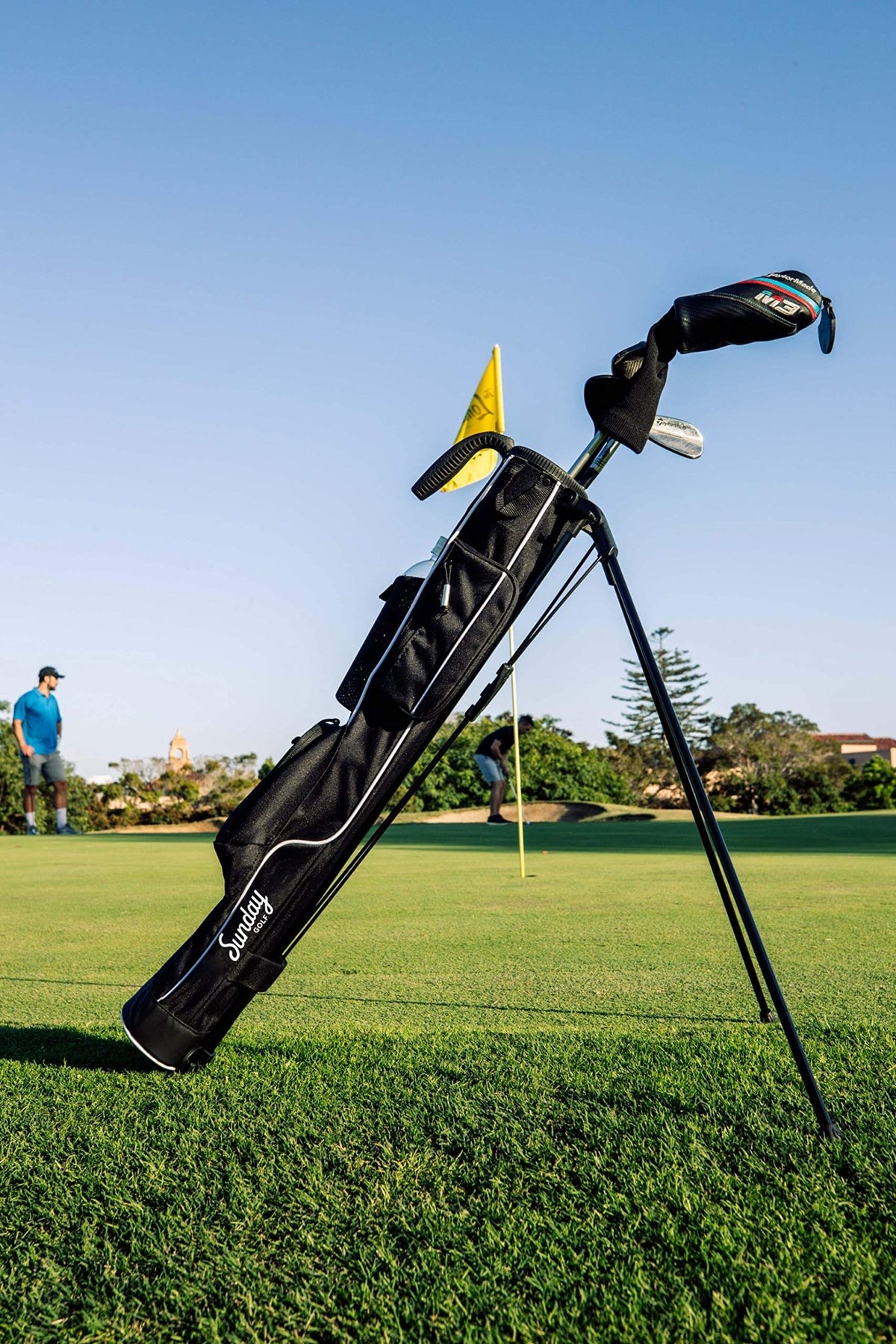 Sunday Golf - Lightweight Sunday Golf Bag with Strap and Stand - Blue -