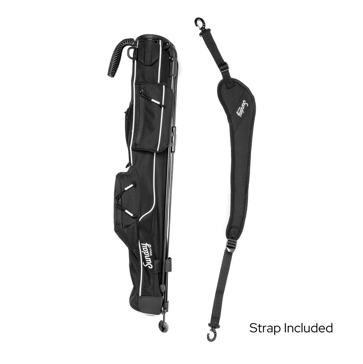 Sunday Golf - Lightweight Sunday Golf Bag with Strap and Stand - Blue -