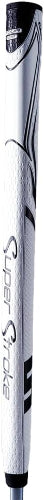 SuperStroke Zenergy Tour 1.0P 17" Golf Putter Grip with No Taper Enhanced SPYNE Technology, New Multi - Zone Texturing and Tech - Port, White/Black -
