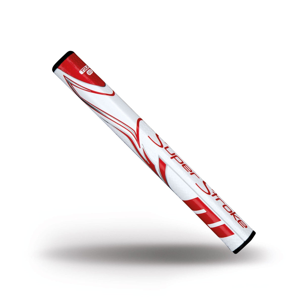 SuperStroke Zenergy Tour Golf Putter Grip with No Taper Enhanced SPYNE Technology, New Multi - Zone Texturing and Tech - Port, Multi Color - White/Red - Tour 2.0