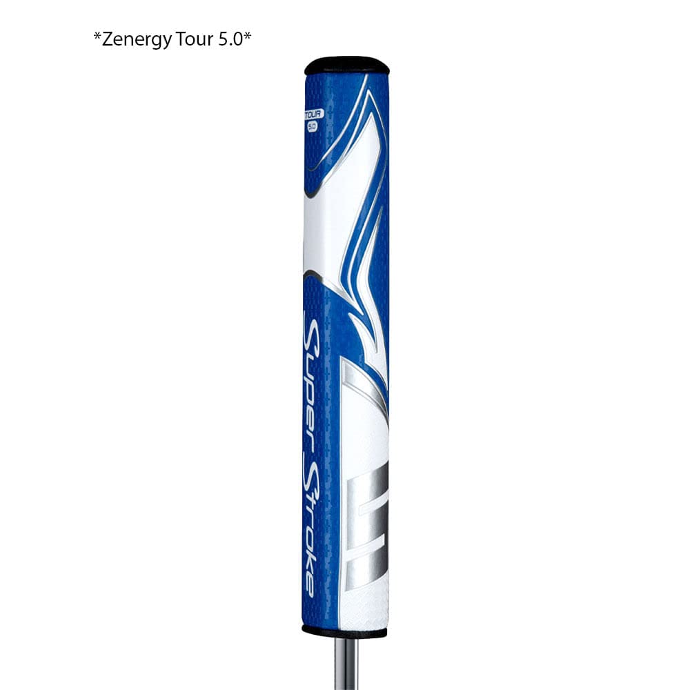 SuperStroke Zenergy Tour Golf Putter Grip with No Taper Enhanced SPYNE Technology, New Multi - Zone Texturing and Tech - Port, Multi Color - White/Red - Tour 3.0