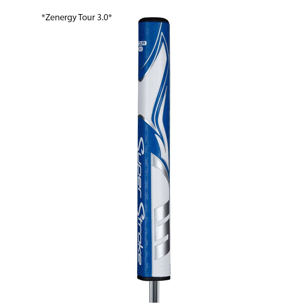 SuperStroke Zenergy Tour Golf Putter Grip with No Taper Enhanced SPYNE Technology, New Multi - Zone Texturing and Tech - Port, Multi Color - White/Red - Tour 3.0