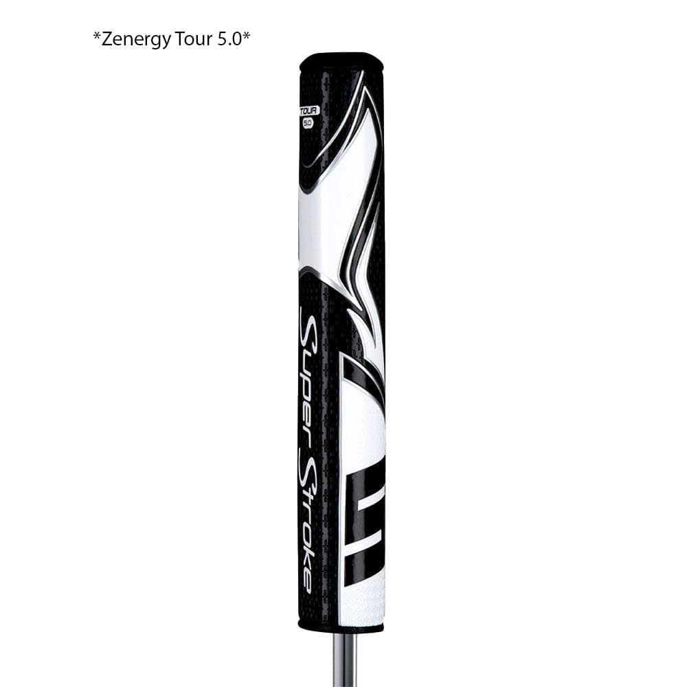 SuperStroke Zenergy Tour Golf Putter Grip with No Taper Enhanced SPYNE Technology, New Multi - Zone Texturing and Tech - Port, Multi Color - White/Red - Tour 3.0