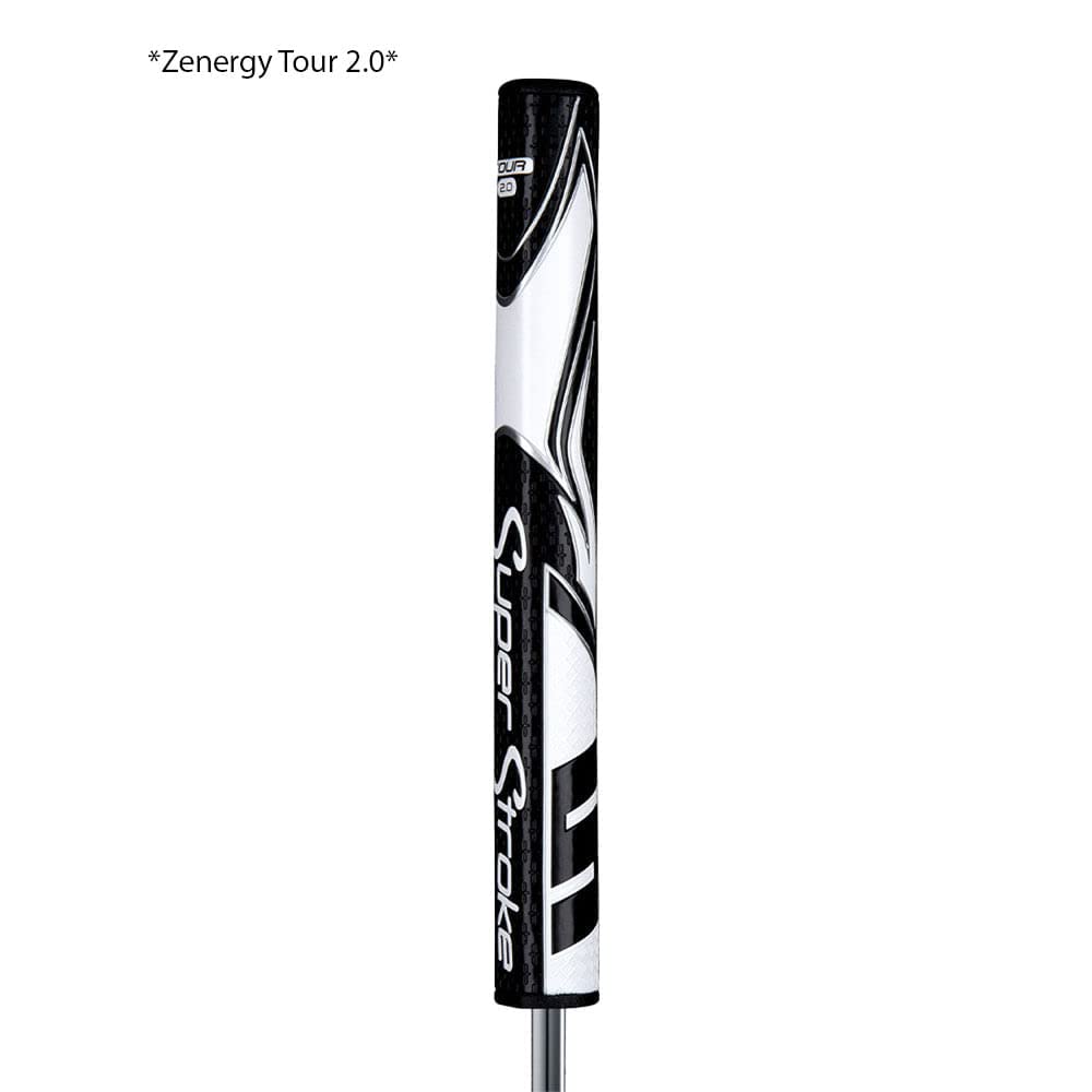SuperStroke Zenergy Tour Golf Putter Grip with No Taper Enhanced SPYNE Technology, New Multi - Zone Texturing and Tech - Port, Multi Color - White/Red - Tour 3.0