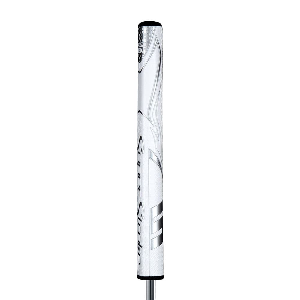 SuperStroke Zenergy Tour Golf Putter Grip with No Taper Enhanced SPYNE Technology, New Multi - Zone Texturing and Tech - Port, Multi Color - White/Silver - Tour 1.0