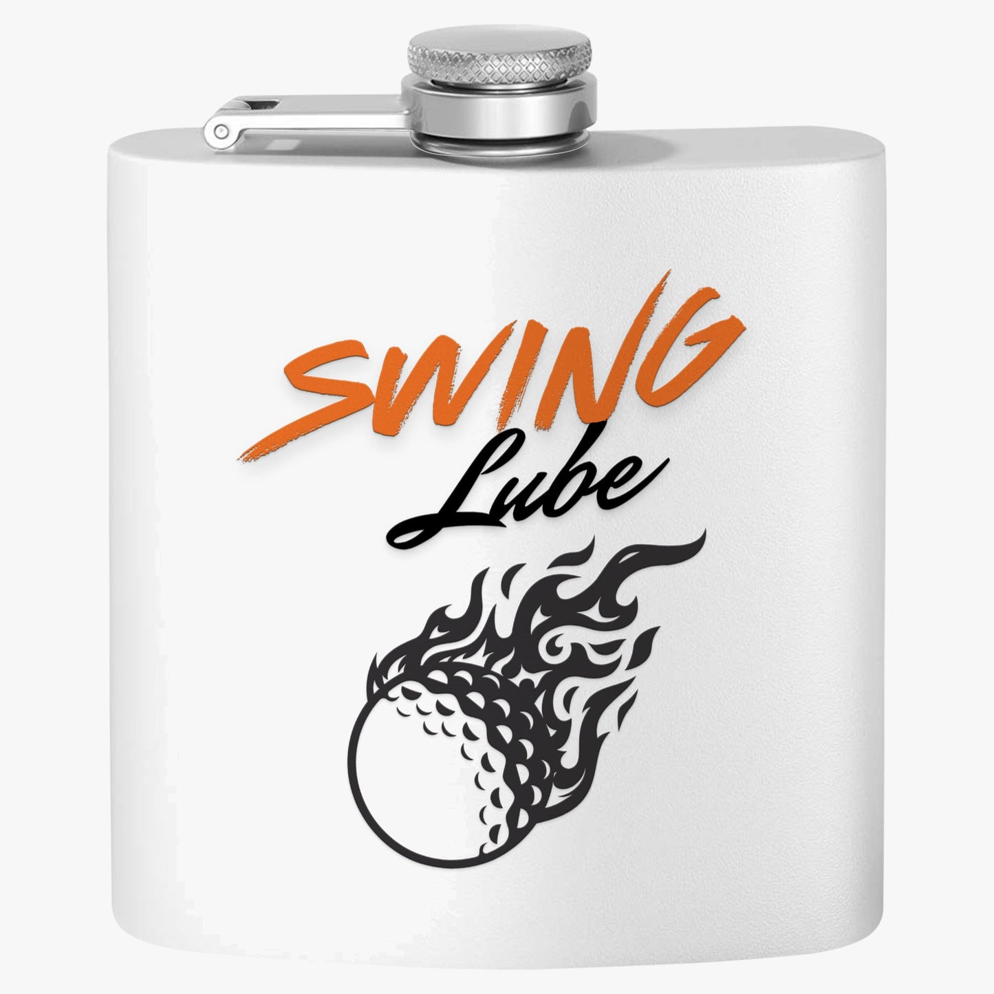 Swing Lube Golf Flask - 6oz - White