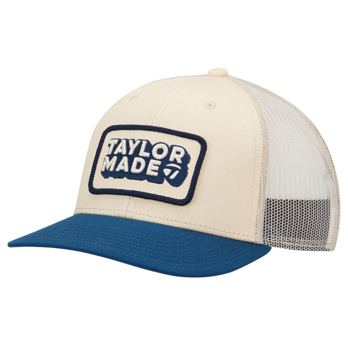 TaylorMade Golf 2025 Trucker Hat - One Size - Cream/Navy