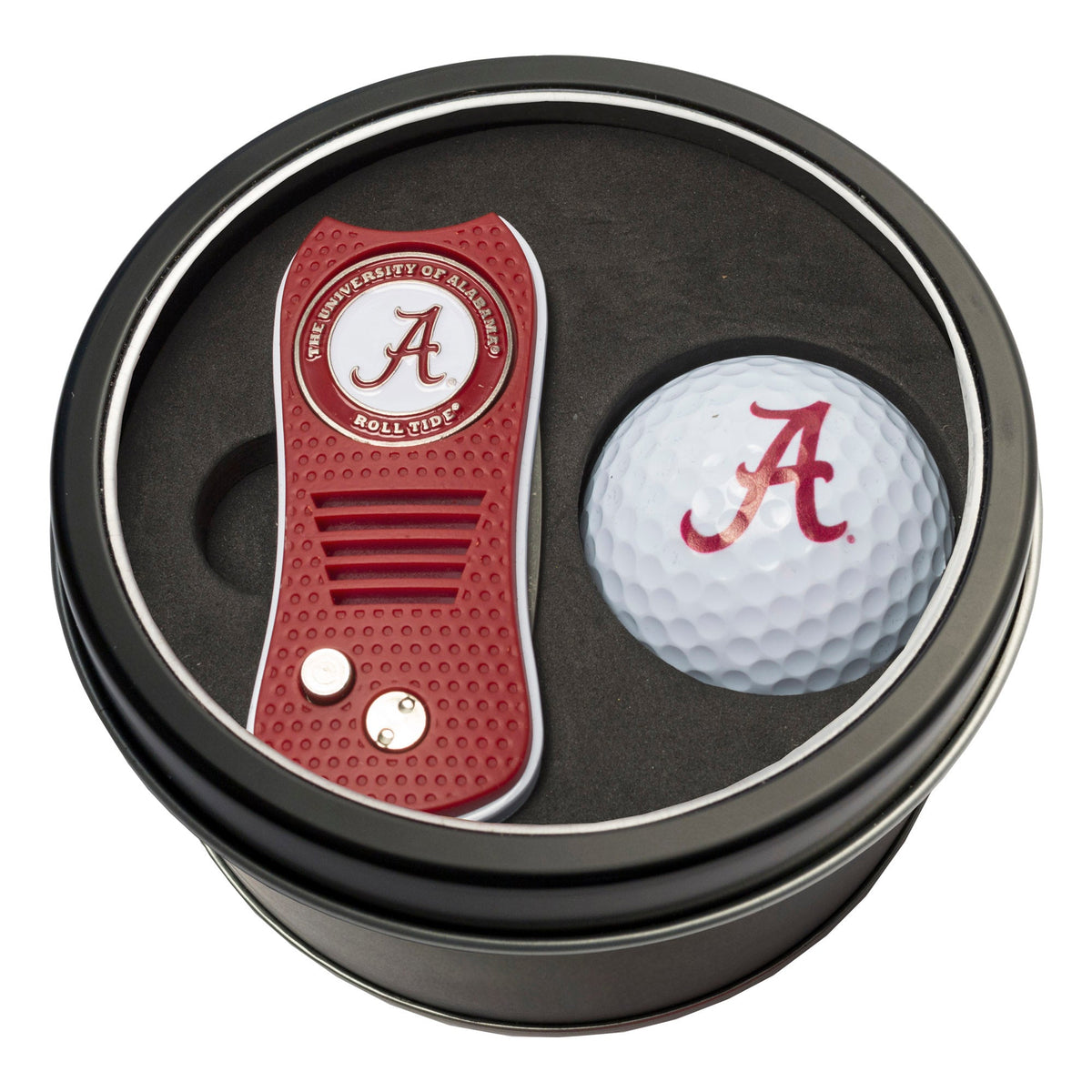 Team Golf Alabama Golf Gift Sets - Tin - Divot Tool & Golf Ball -