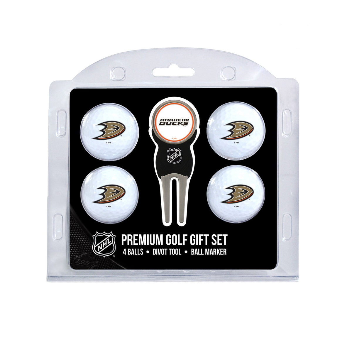 Team Golf Anaheim Ducks Golf Gift Sets - 4 Ball Gift Set -