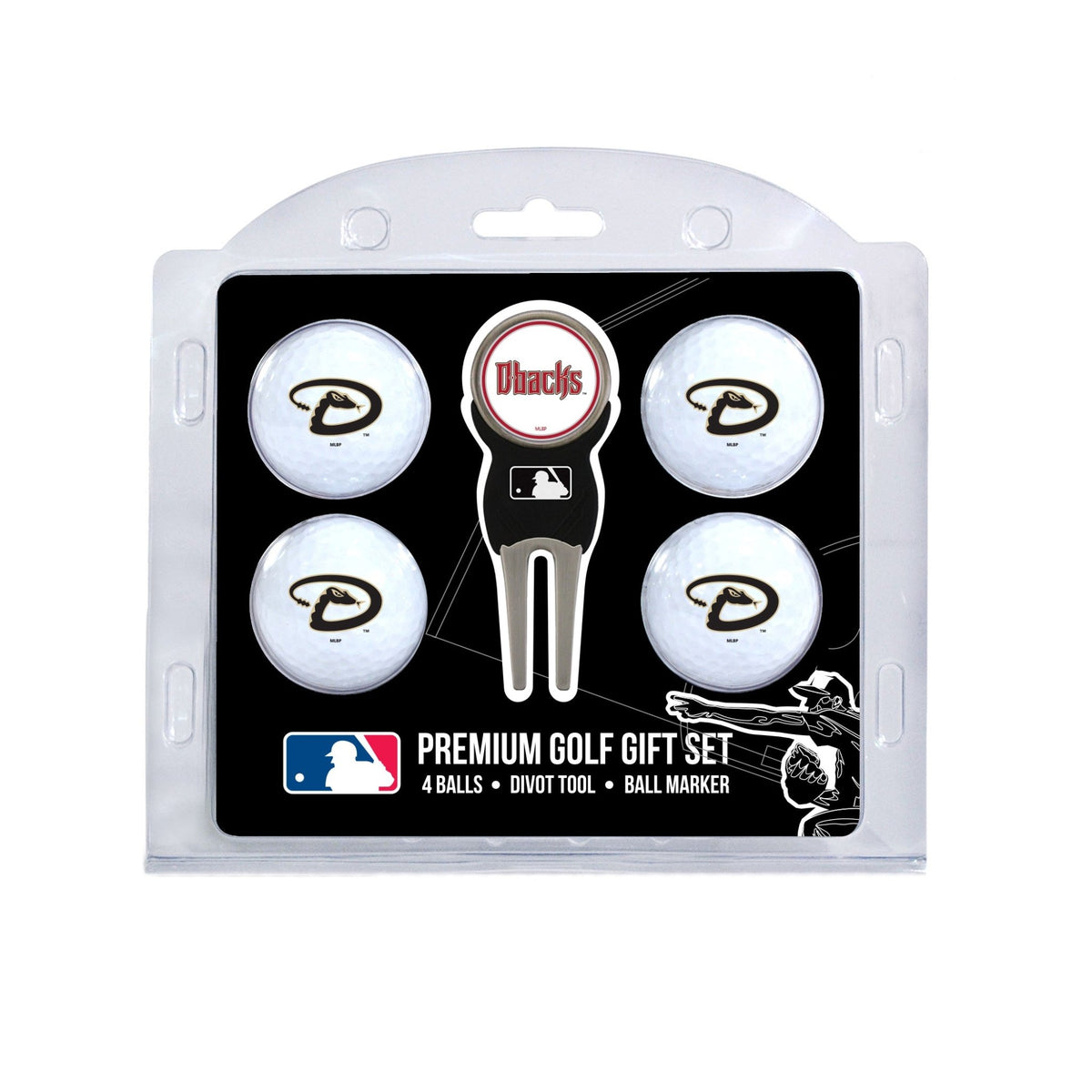 Team Golf Arizona Diamondbacks Golf Gift Sets - 4 Ball Gift Set -