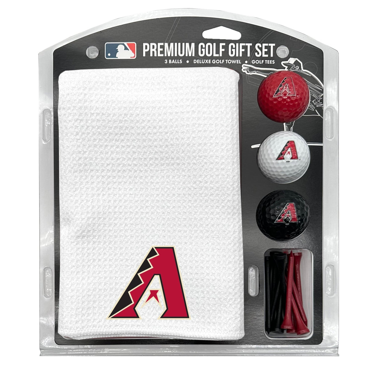 Team Golf Arizona Diamondbacks Golf Gift Sets - Microfiber Towel Gift Set - White -