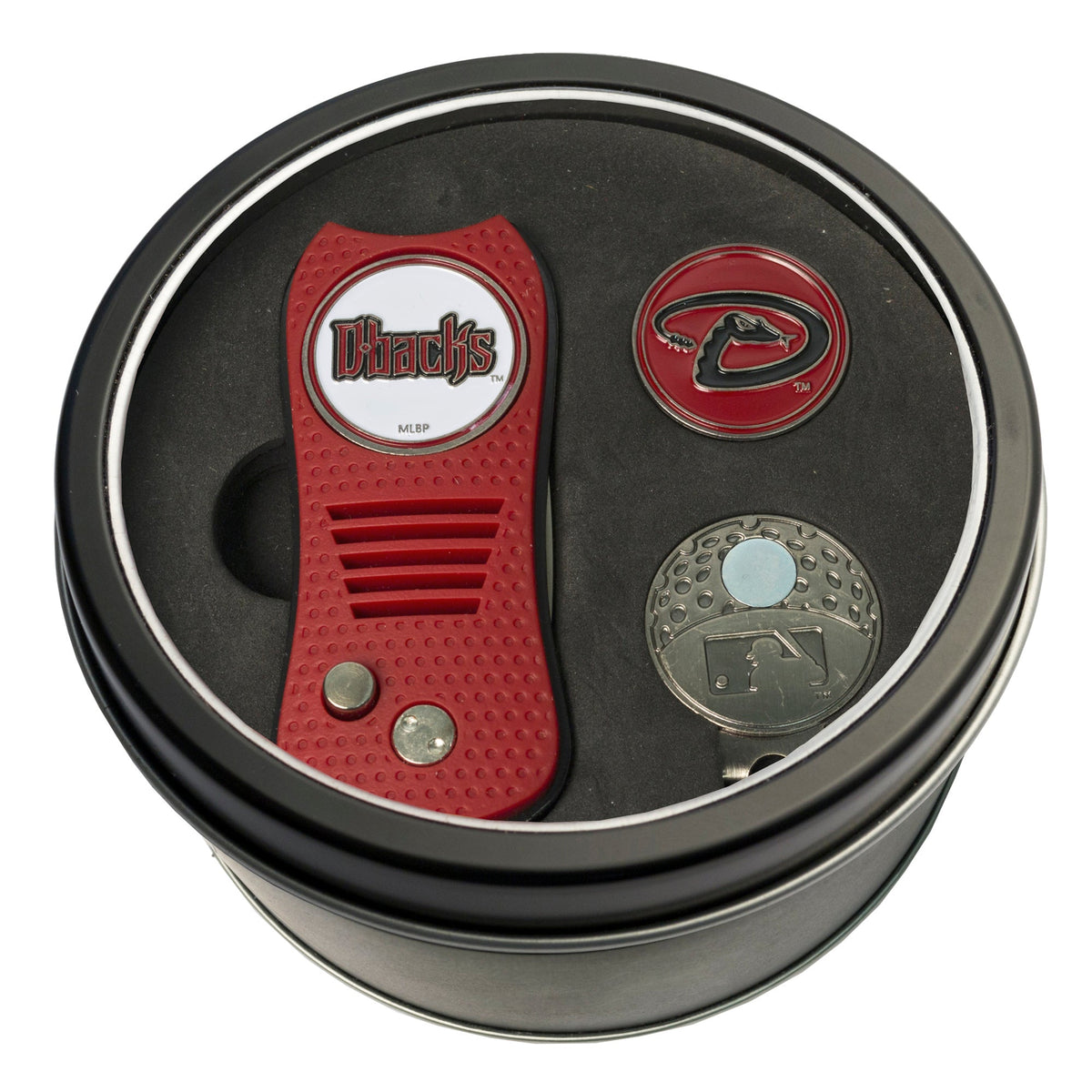 Team Golf Arizona Diamondbacks Golf Gift Sets - Tin - Divot Tool & Hat Clip -