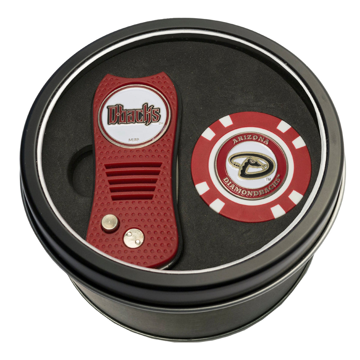 Team Golf Arizona Diamondbacks Golf Gift Sets - Tin - Divot Tool & Poker Chip -