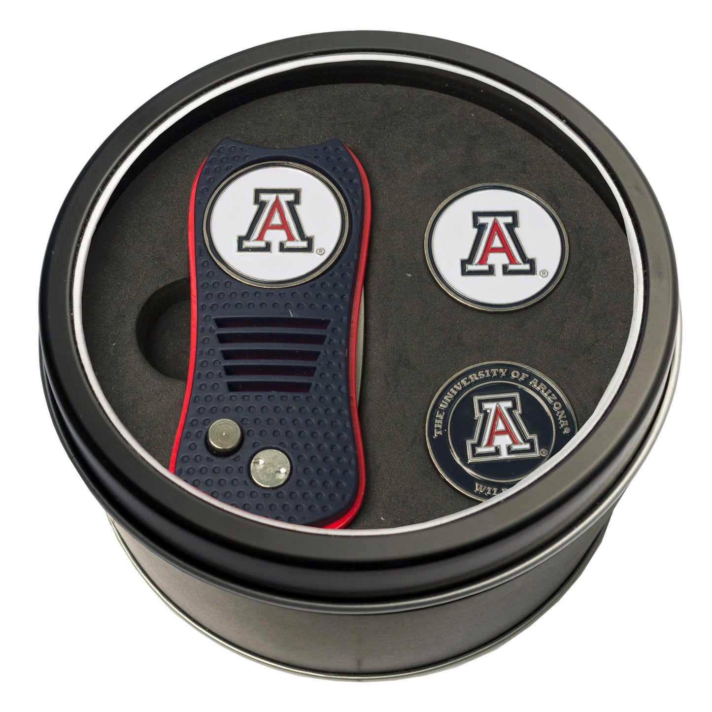 Team Golf Arizona Golf Gift Sets - Tin - Divot Tool & 2 Markers -