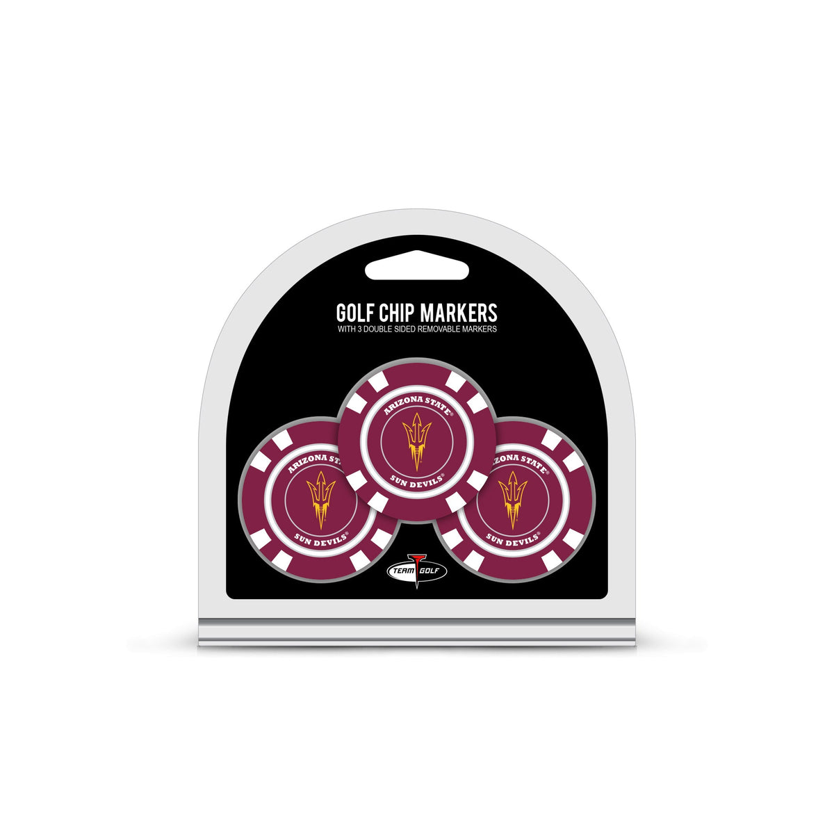 Team Golf Arizona St Ball Markers - 3 Pack Golf Chip Markers -