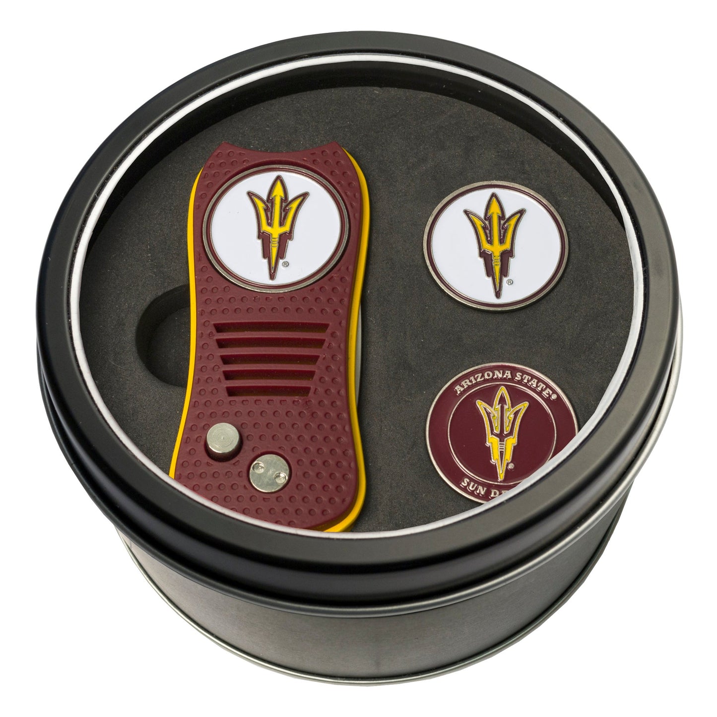 Team Golf Arizona St Golf Gift Sets - Tin - Divot Tool & 2 Markers -