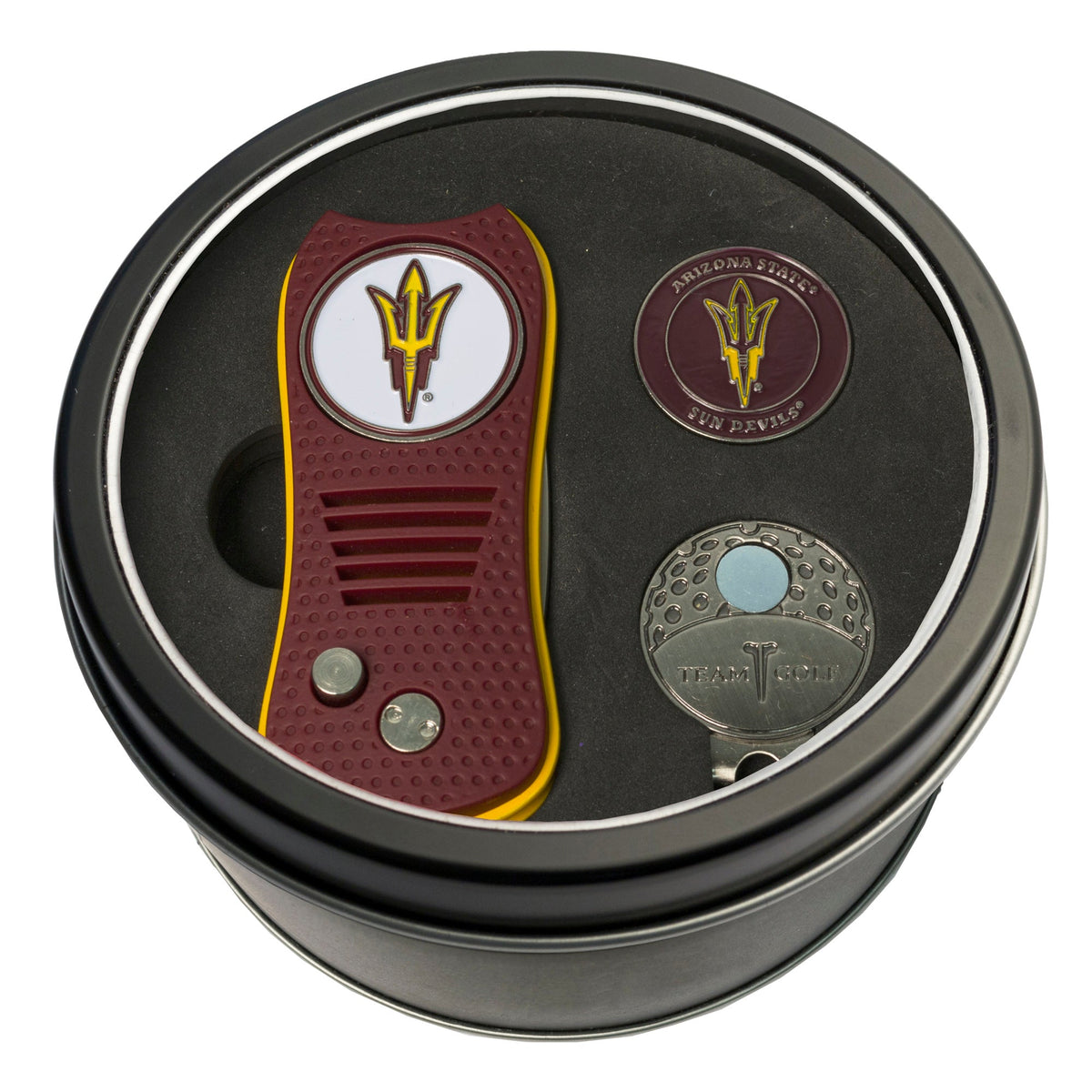 Team Golf Arizona St Golf Gift Sets - Tin - Divot Tool & Hat Clip -